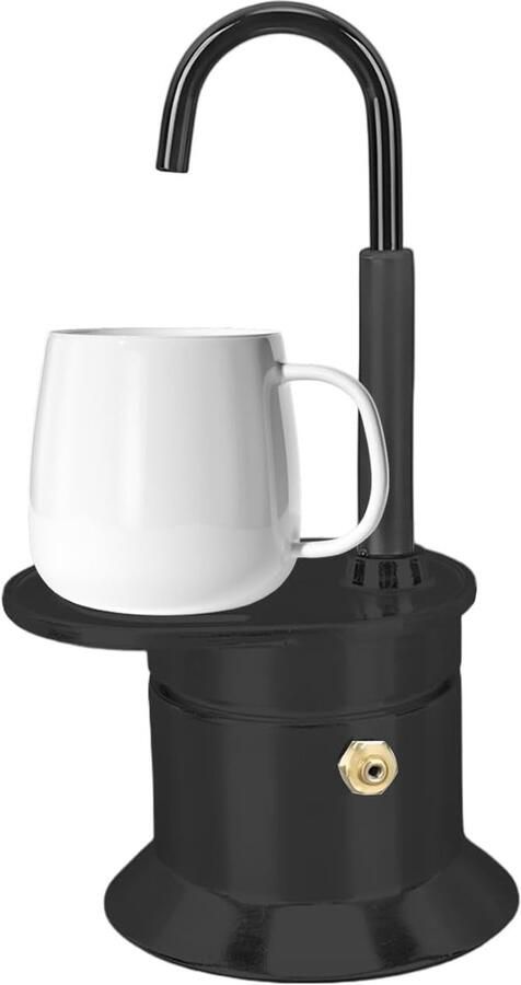 Koffiezetapparaat Koffiemachine Thuis Keuken Reizen Aluminium Buis Constructie 17 cm Hoog Zwart