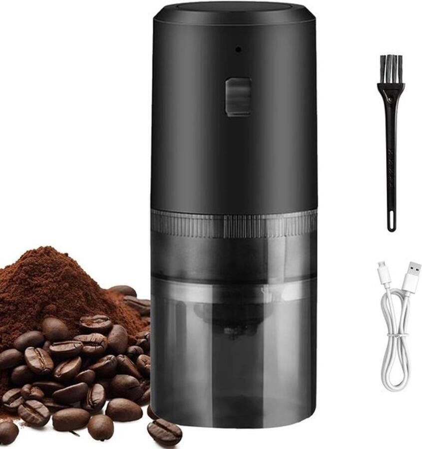 Koffiezetapparaat Koffiemolen Draagbare koffiemachine Koffiezetapparaat met maalfunctie Lichtgewicht en eenvoudig Zwart