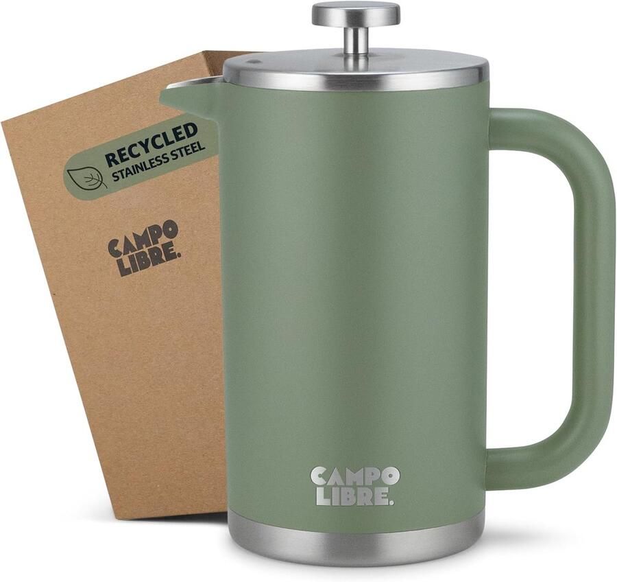 Koffiezetapparaat Koffiepers Verse Koffie Dubbelwandig Geïsoleerd 1000ml Groen