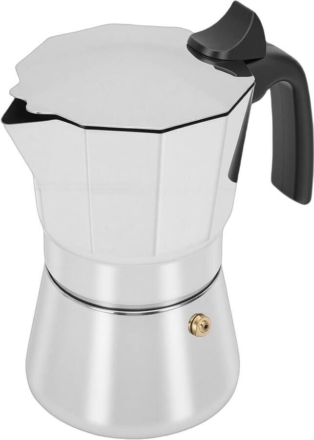 Koffiezetapparaat Kookplaat Koffie Zetten Achthoekig Ontwerp 6 Kopjes 300ml Zilver