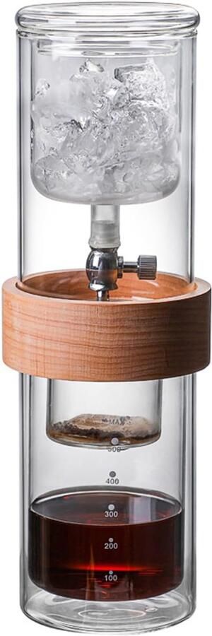 Koffiezetapparaat Koude Brouwer Koffie Bereiden Instelbare Druppelsnelheid 500 ml Glas