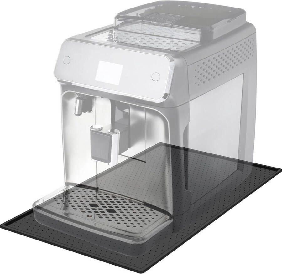 Koffiezetapparaat Mat 48 x 30 cm Lekvrije Onderlegger voor Eetkamer en Keuken Silicone Zwart
