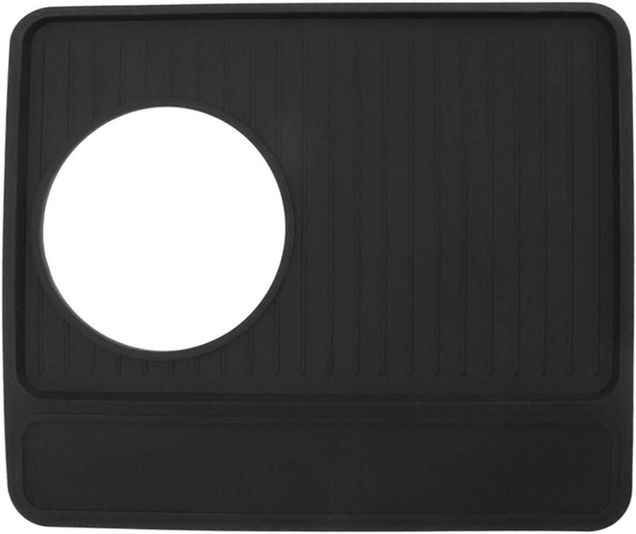 Koffiezetapparaat Mat Antislip Pad Koffie Bereiden Voedingskwaliteit Siliconen 28 x 23.7 cm Zwart