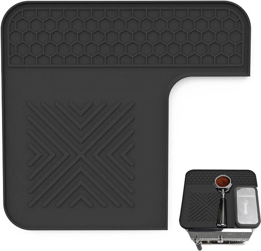 Koffiezetapparaat Mat Antislip Schuiver Apparaat Verplaatsen Moeiteloos Schuiven 33 x 32 cm Zwart