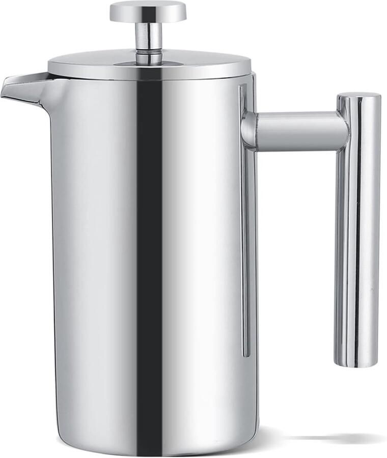 Koffiezetapparaat met Dubbele Wand van RVS 350ml Franse Pers voor Thuis en Kantoor met Filter en Isolatie