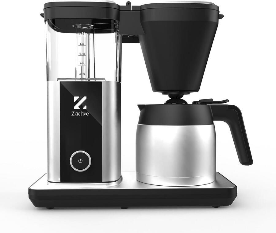 Koffiezetapparaat met grote capaciteit en herbruikbaar RVS filter