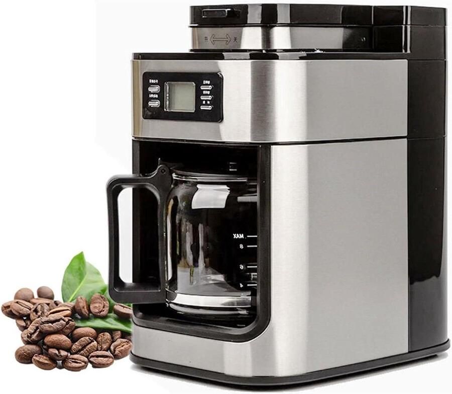 Koffiezetapparaat met Molen Espressomachine Automatisch Verse Koffie Maken Italiaanse Drukpomp 15 Bar Roestvrij Staal