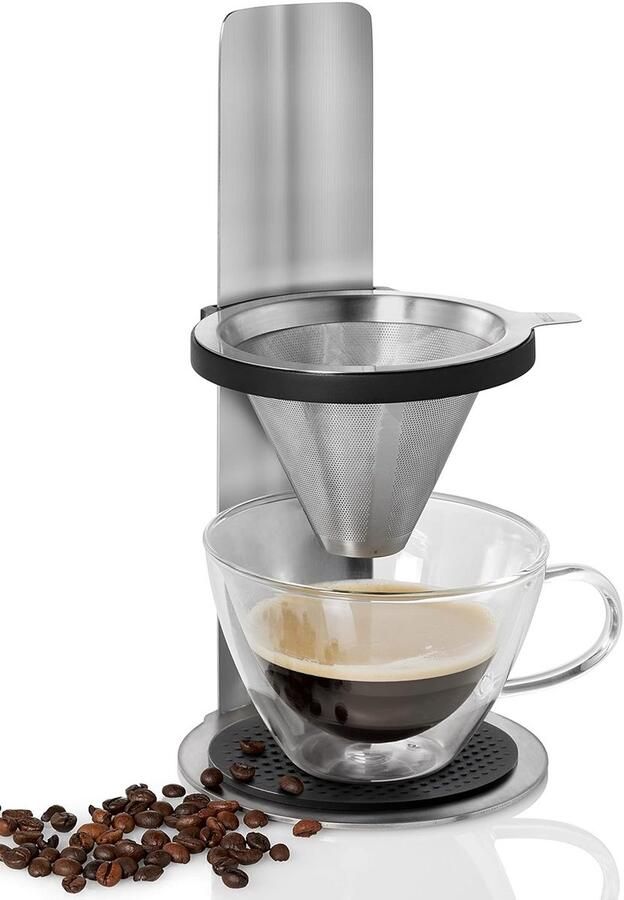 Koffiezetapparaat met Permanent Filter zonder Papier RVS en Kunststof