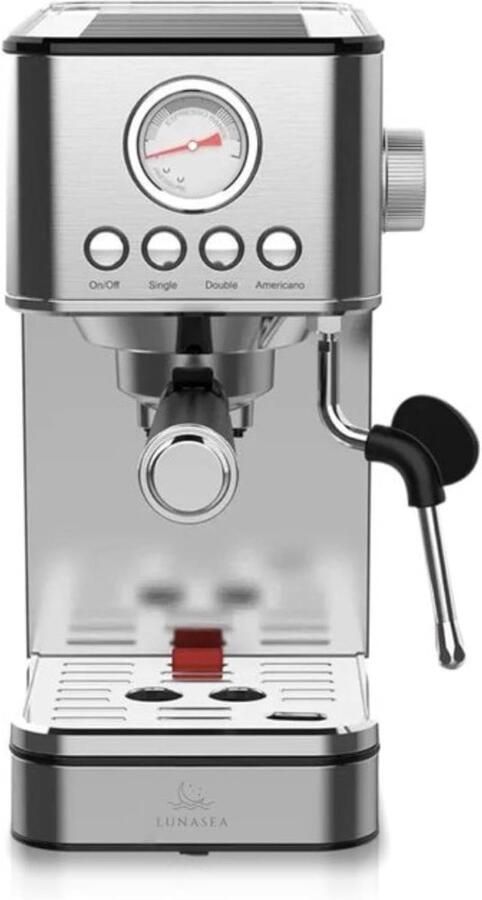 Koffiezetapparaat met Piston Compact en Modern Design Ideaal voor Espresso en Koffiespecialiteiten