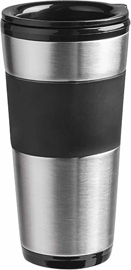Koffiezetapparaat met thermosbeker – Compact filterkoffieapparaat permanent filter snelle bereiding 420 ml to-go beker 750W ideaal voor camping en kantoor