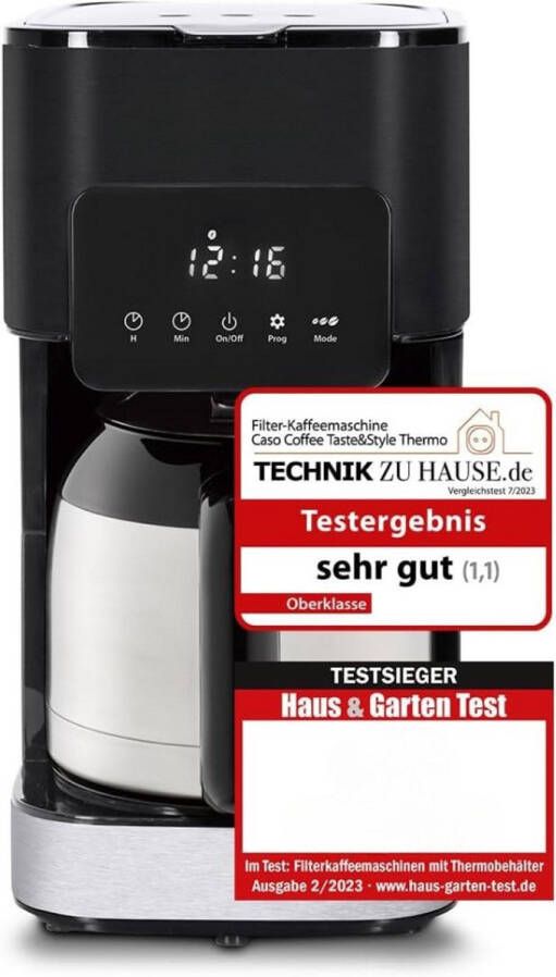 Koffiezetapparaat Met Thermoskan Filter Koffiezetapparaat Incl. Timer Filterapparaat Roestvrij Staal 8-10 Kopjes 1 2 Liter Antidruppel Koffieapparaat Voor Filterkoffie Verwijderbare Koffiefilter