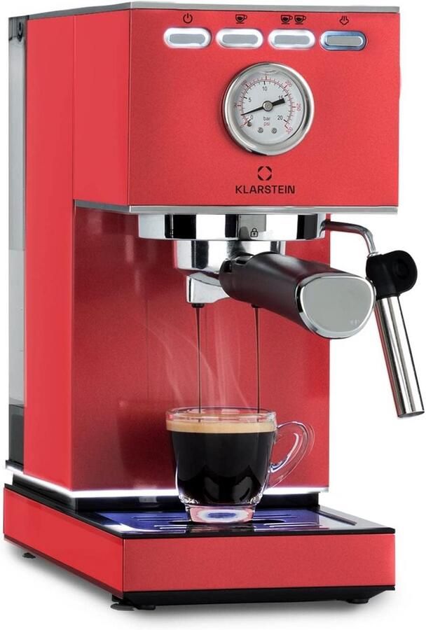 Koffiezetapparaat met Zeefdrager 20 Bar Druk Espressomachine voor Gemalen Koffie en Pads