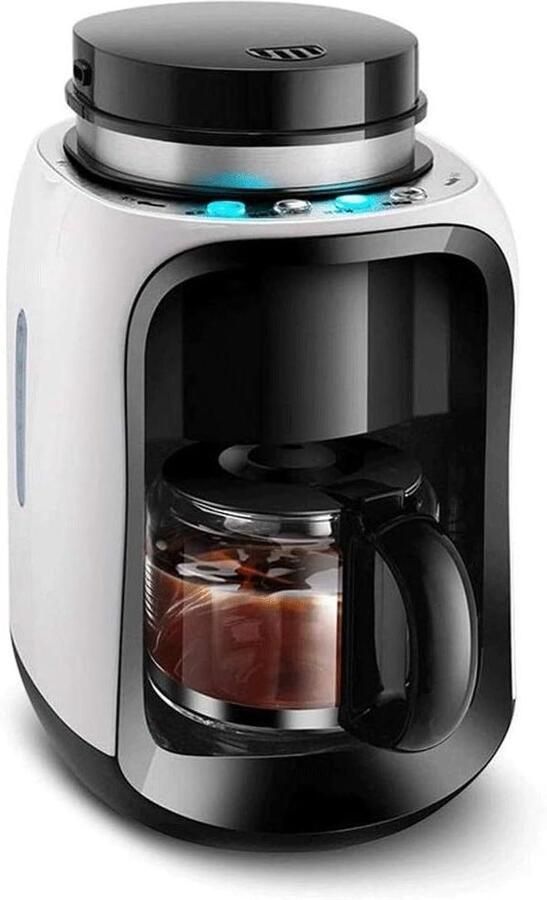Koffiezetapparaat Mini koffiezetter Koffie zetten thuis Compact design 0.6 liter Wit