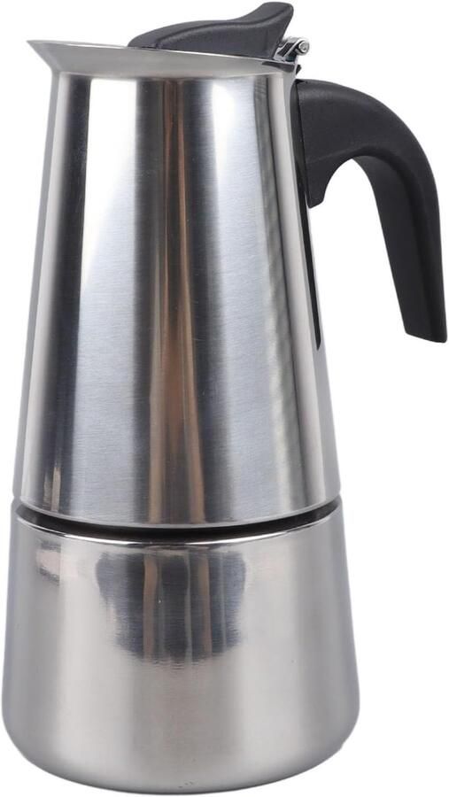 Koffiezetapparaat Moka pot Italiaanse Koffie Roestvrij Staal 6 Kopjes Zilver