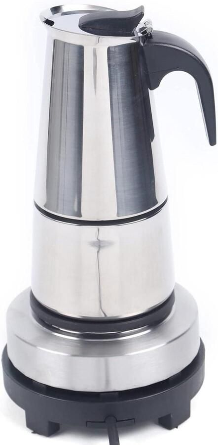 Koffiezetapparaat Moka pot percolator Espresso zetten Roestvrij staal 350ml 6cups Zilver