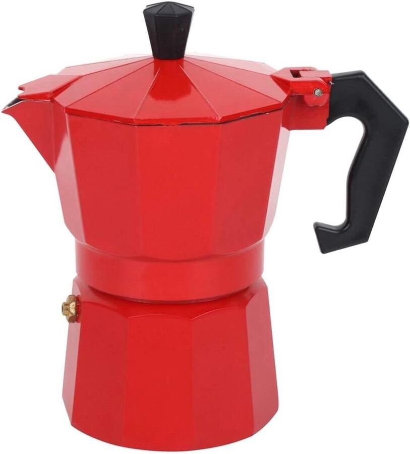 Koffiezetapparaat Moka pot Thuis koffie zetten Hoogwaardig aluminium 300 ml Zwart