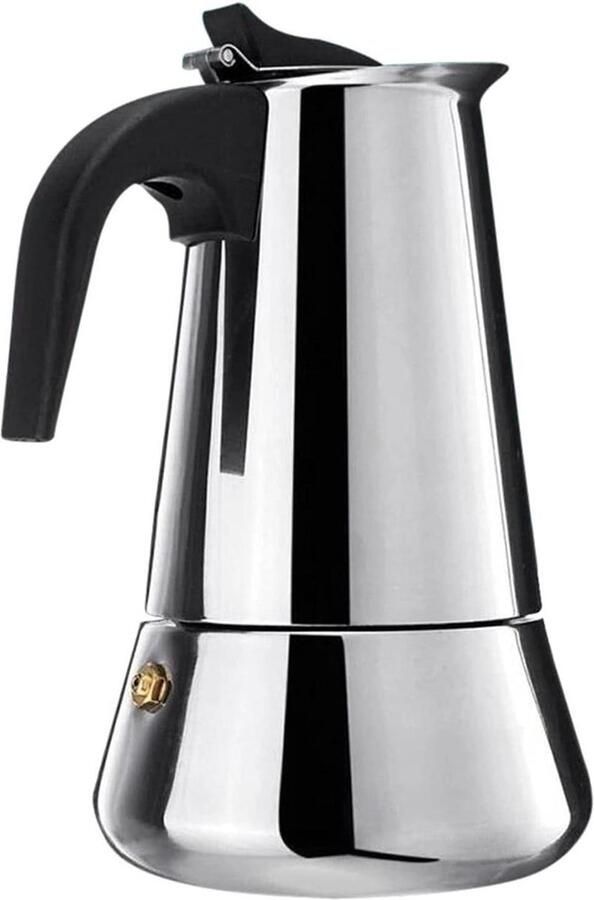 Koffiezetapparaat Moka Espresso Percolator Thuis Koffie Zetten Gelijkmatige Warmte 300 Milliliter Zilverkleurig