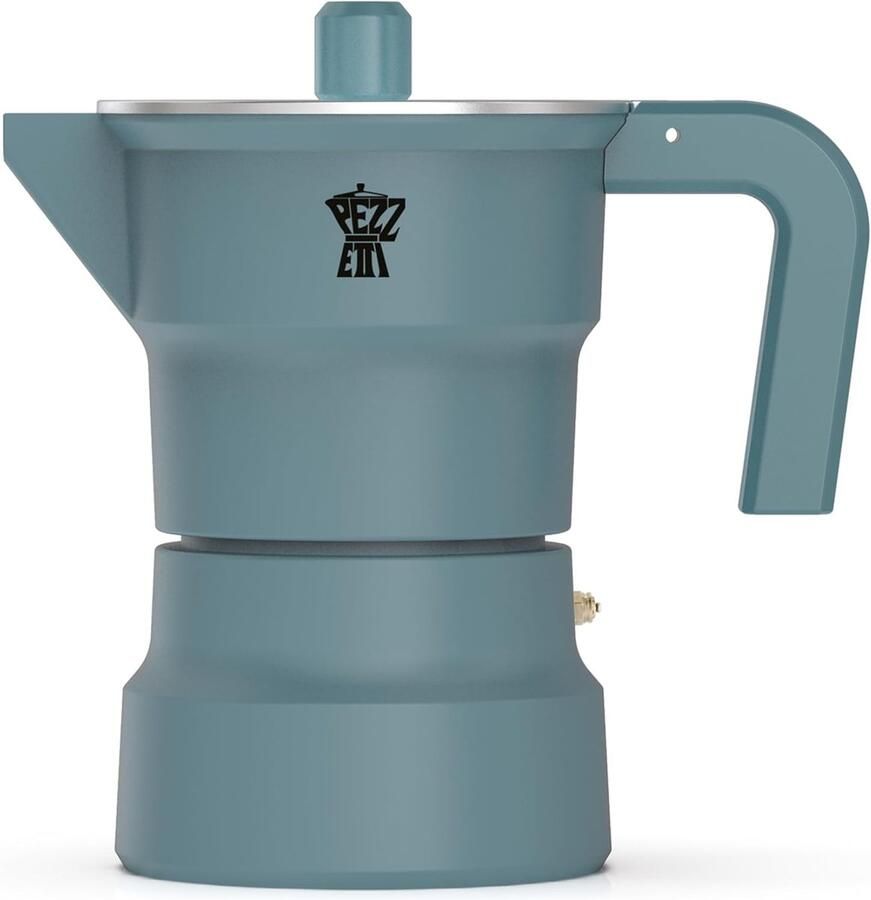 Koffiezetapparaat Mokkapot Espresso Authentieke Koffie Italiaans Design 14.5x9x14.5cm Blauw Groen