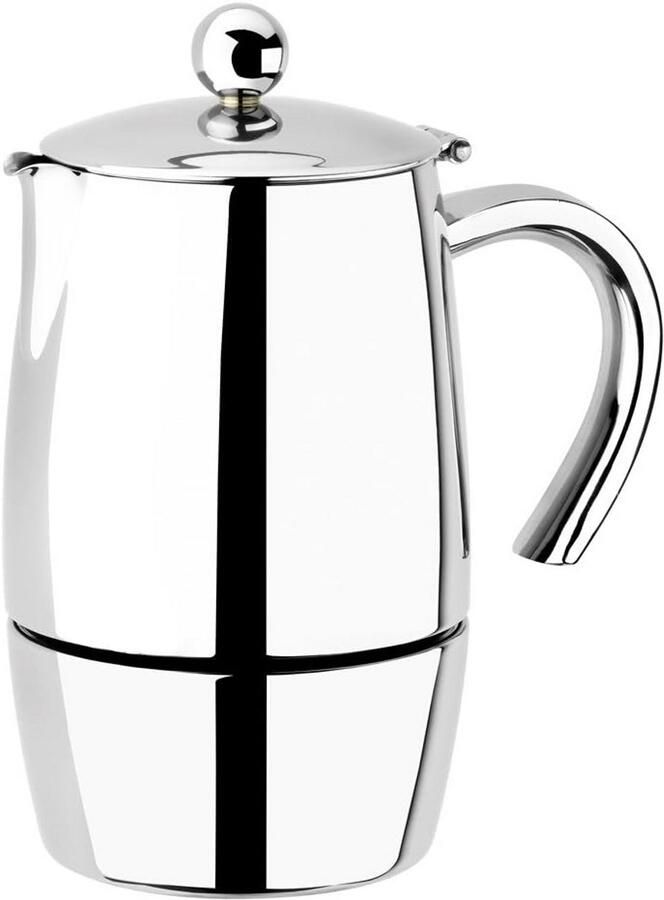 Koffiezetapparaat Mokkapot Koffie Zetten Hitte-isolerende handgreep 4 Koppen Zilverkleurig