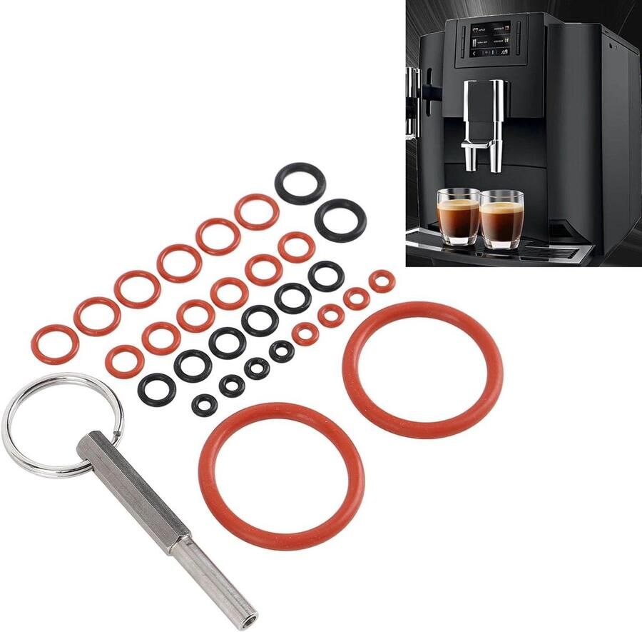 Koffiezetapparaat O-ringen Reparatieset Afdichtingen Apparaat Onderhoud Hittebestendig Siliconen 30 Stuks Transparant