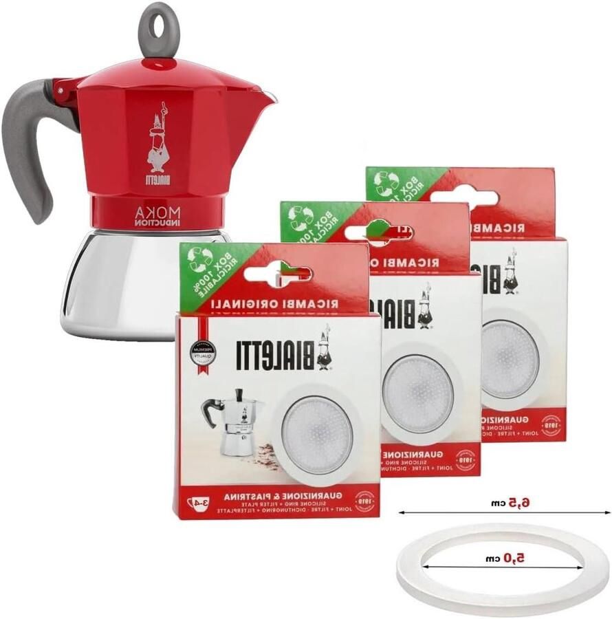 Koffiezetapparaat Onderdelen Reserveonderdelen Moka Verse Koffie Maken Originele Kwaliteit Sets 3 Sets Zwart