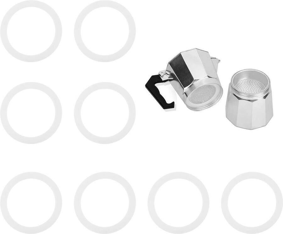 Koffiezetapparaat Onderdelen Vervangende Afdichtingen Koffie Maken Hittebestendig Materiaal 8 Stuks Wit