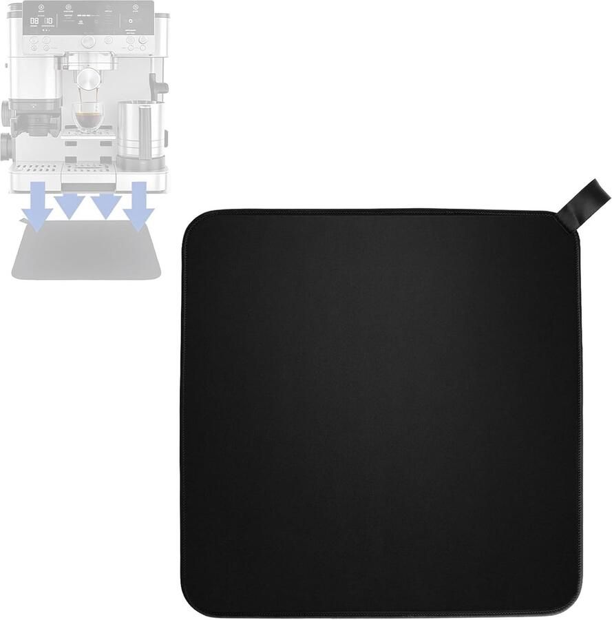 Koffiezetapparaat onderlegger 33 x 32 cm mat compatibel met Ninja ES601 onderlegger volautomatische koffiemachine antislip koffiemat voor koffiefeest beschermmat voor tafelblad
