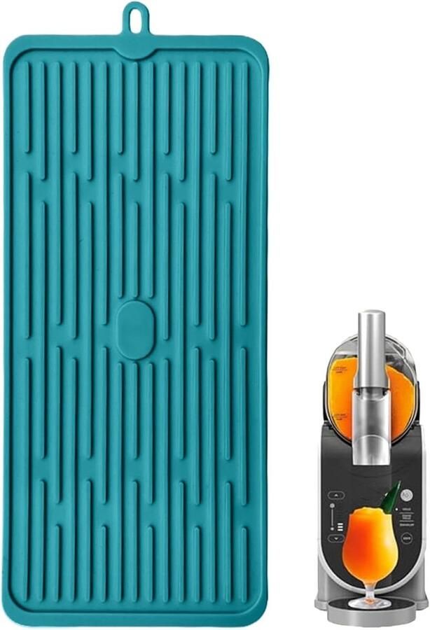 Koffiezetapparaat Onderlegger Afvoeronderlegger Keuken Aanrecht Beschermen Slijtvast Silicone Materiaal 47x20 cm Groen