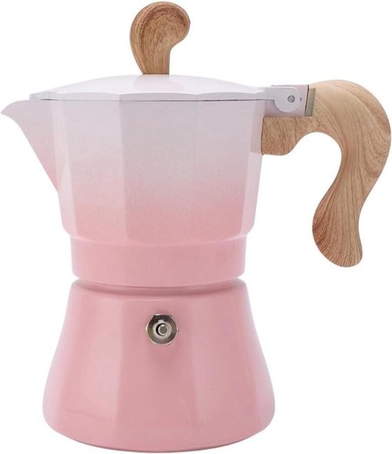 Koffiezetapparaat Percolator Mokkapot Traditionele Koffie Snelle Warmtegeleiding 150 Ml Verloop Roze
