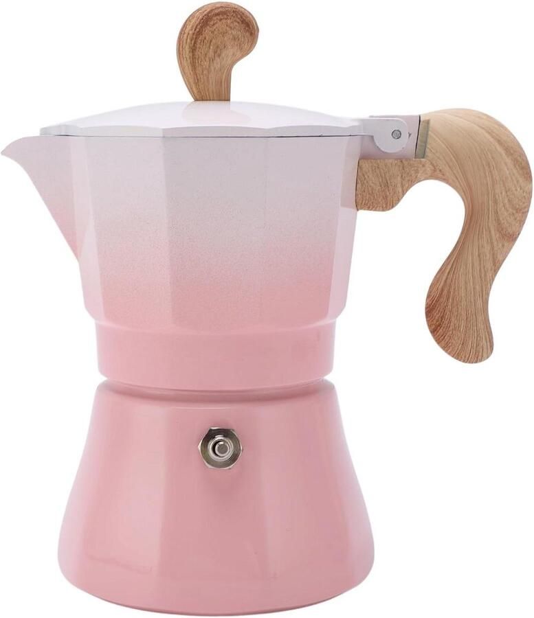 Koffiezetapparaat Percolator Mokkapot Traditionele Koffie Snelle Warmtegeleiding 150 Ml Verloop Roze