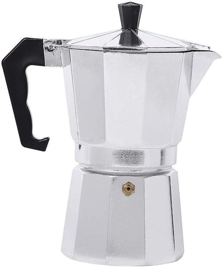 Koffiezetapparaat Pot Percolator Moka Klassieke Koffie Maken Aluminium Kookplaat Model 9 Kops Zilver