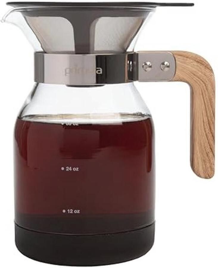 Koffiezetapparaat Pour Over Set 40 oz RVS Filter Borosilicaat Glas Makkelijk in Gebruik en Schoon te Maken