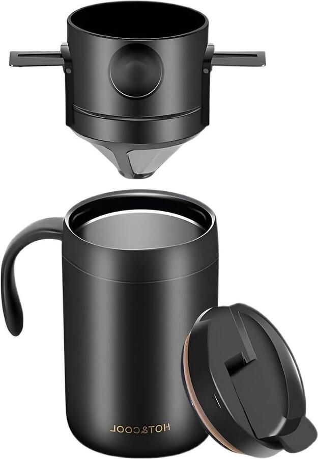 Camping Koffiezetapparaat Reis Koffiezetter Buiten Koken Geurvrije Brouwer 15cm Breed Zilver