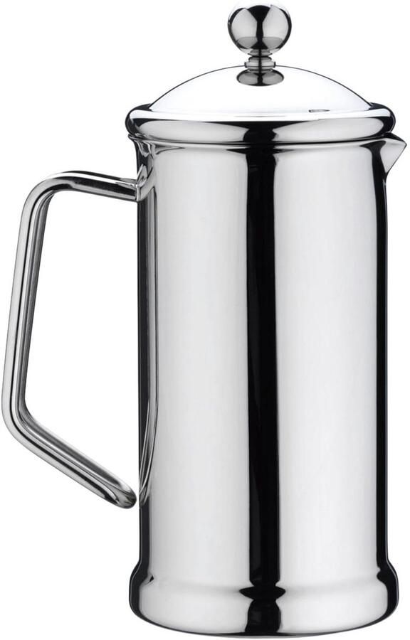 Koffiezetapparaat Roestvrij Staal Cafetière Press Verse Koffie Maken Druppelvrije Schenktuit 1.5 Liter Zilver