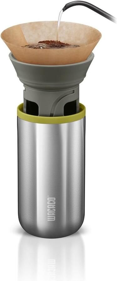 Koffiezetapparaat Roestvrij staal Handmatig Bediening Inclusief Filters Voor Thuis en Op Reis