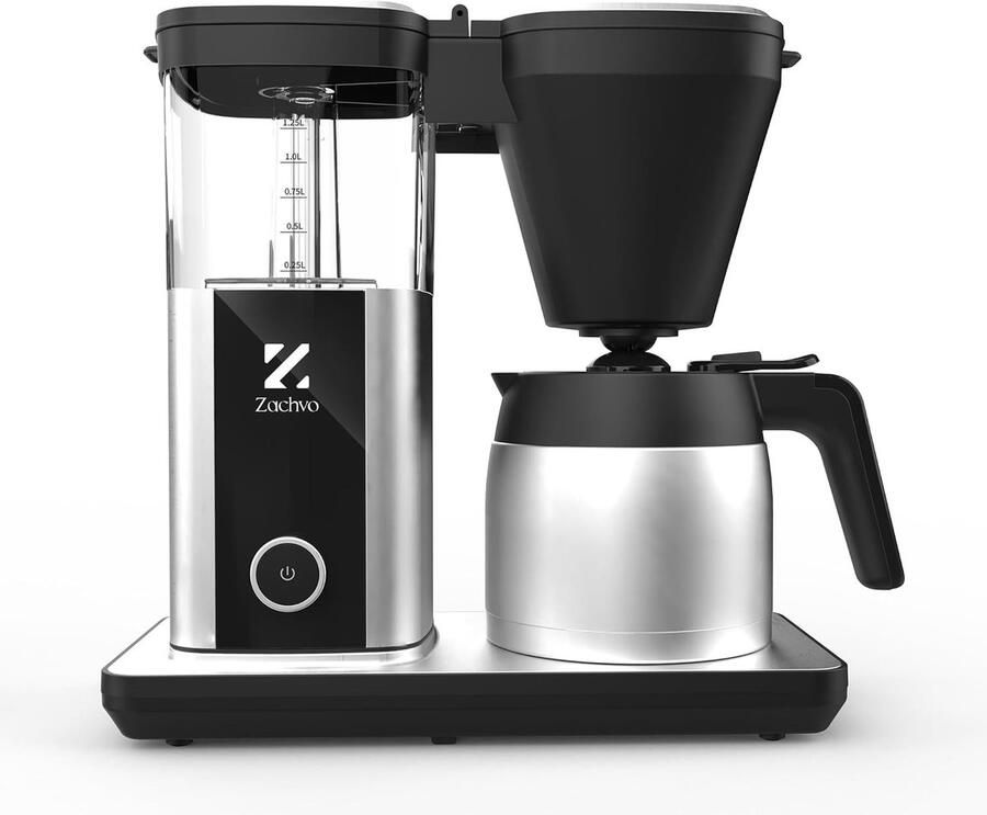 Koffiezetapparaat Roestvrijstaal 1 25 liter capaciteit Herbruikbaar filter Voor Koffieliefhebbers
