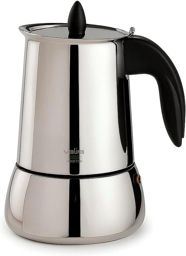 Koffiezetter Mokkapot Percolator Koffie Zetten Roestvrij Staal 10 Bekers Zwart - Foto 2