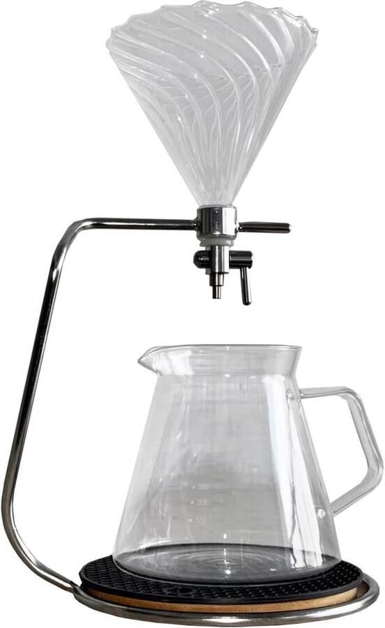 Koffiezetapparaat Set Glazen Brouwer Thuis Koffie Zetten Verbeterde Waterstroom 600 ml Capaciteit Transparant