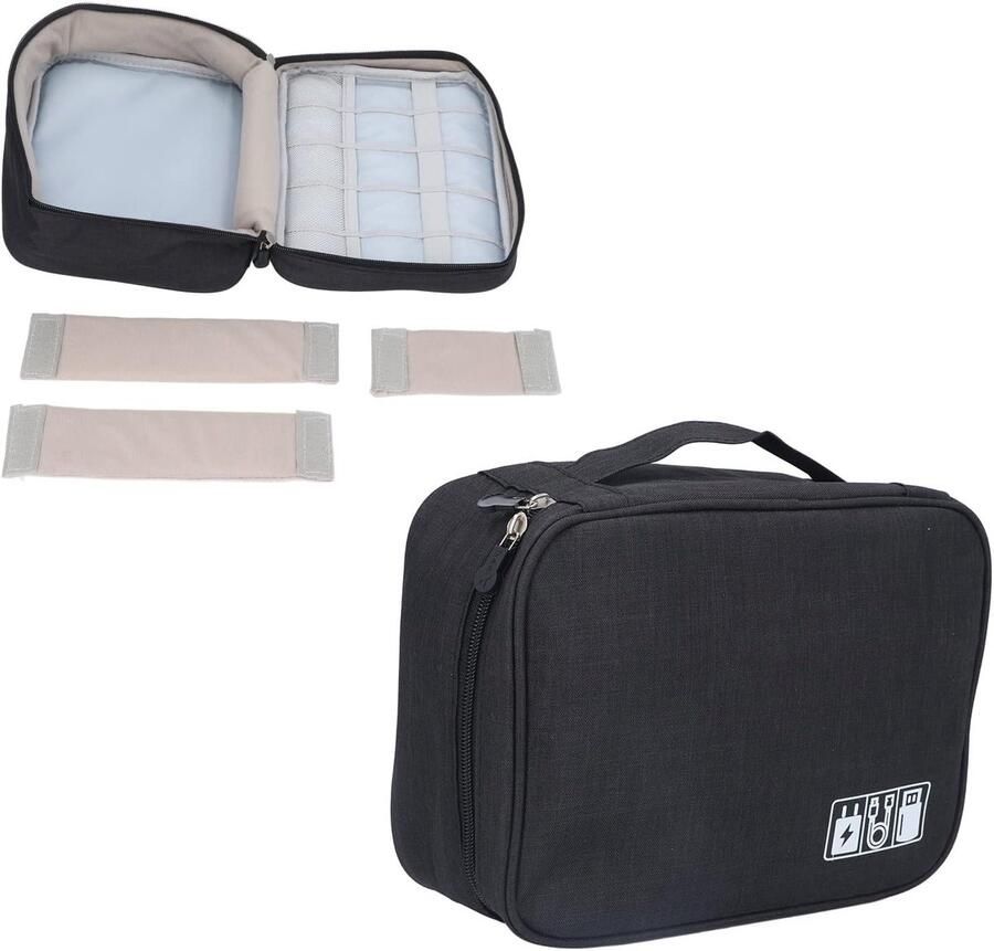 Koffiezetapparaat Tas Reisopberger Canvas Buiten Koffie Multifunctioneel Compartiment 25x19x10 cm Zwart