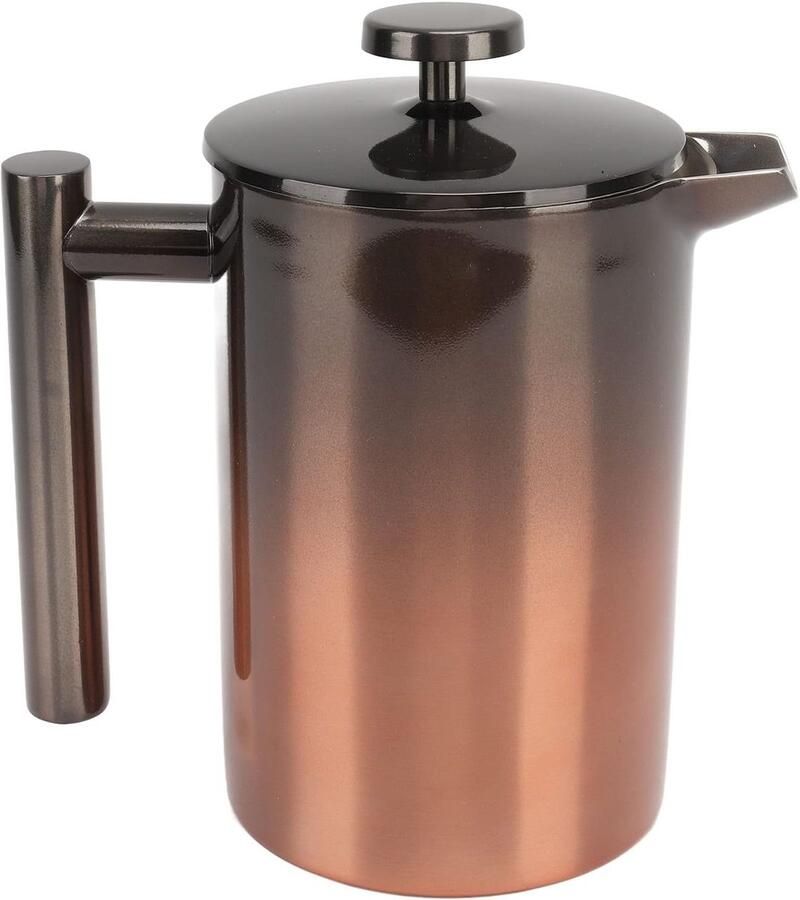 Koffiezetapparaat Thee pers Verse koffie zetten Dubbelwandig roestvrij staal 800ml Zilverkleurig