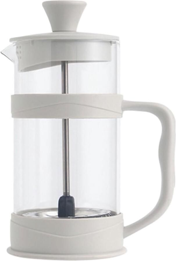 Koffiezetapparaat Theemaker Perskoffie Koffie en Thee Zetten Stevig en Duurzaam 1000 ml Wit