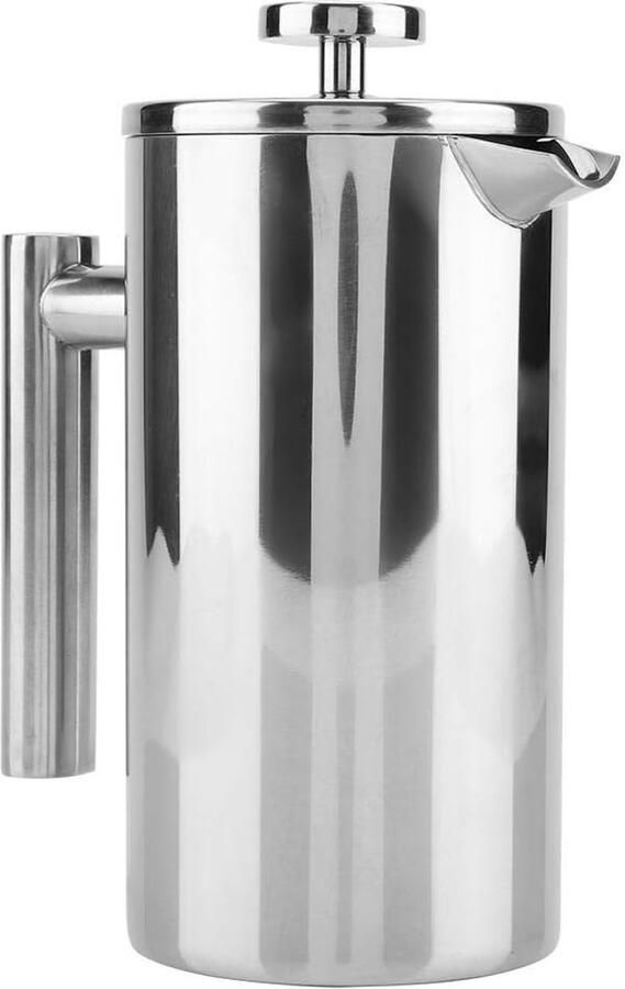 Koffiezetapparaat Theepot Thuis en camping Dubbelwandig RVS 1000 ML Zilver