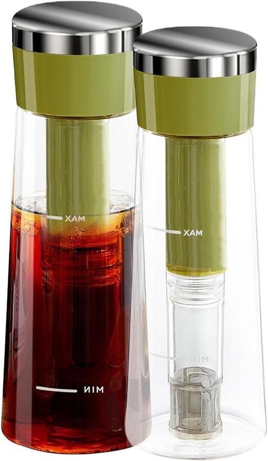 Koffiezetapparaat Theezetter IJskoffiezetter Dranken Maken Dubbele Brouwfunctie 750 ml Groen
