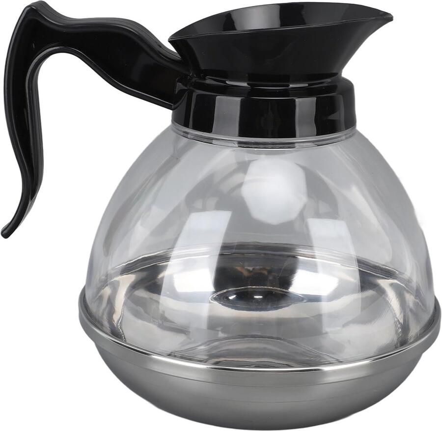 Koffiezetapparaat vervangende koffiepot 1.2QT ABS universele koffiezetapparaat pot met comfortabel handvat en nauwsluitende uitloop voor koffiezetapparaat kachel