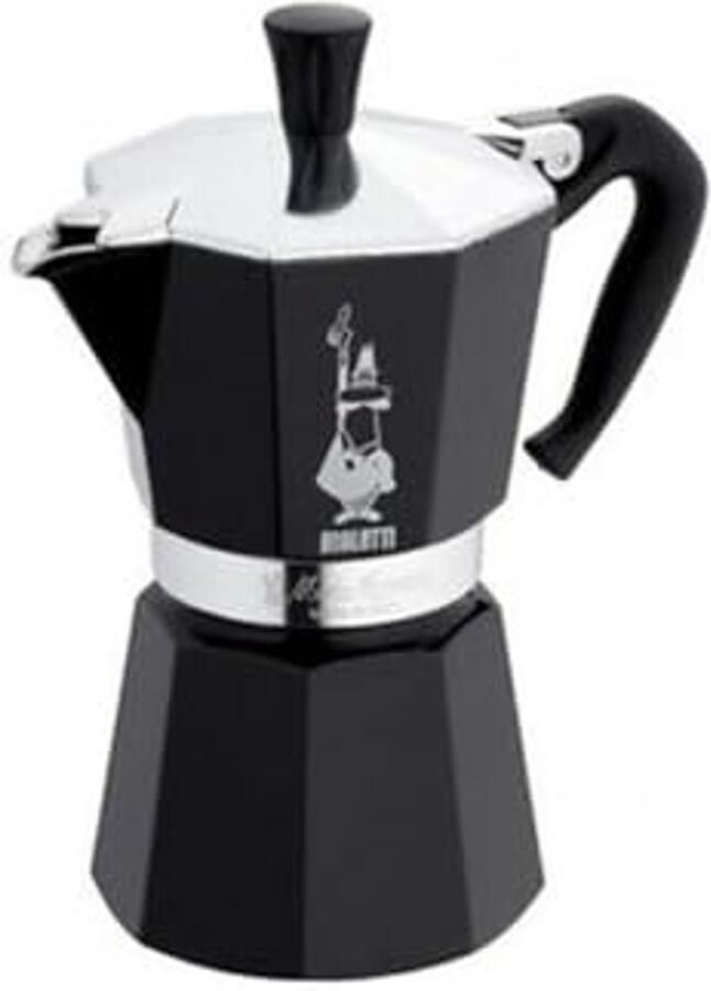 Koffiezetapparaat voor 1 kop Aluminium Moka Express Zwart