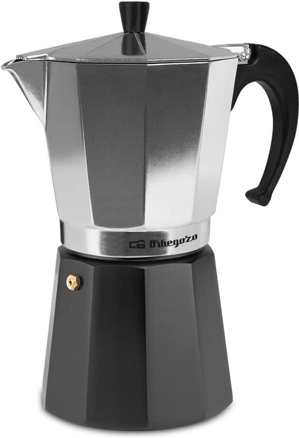 Koffiezetapparaat voor 12 kopjes in zwart en zilver