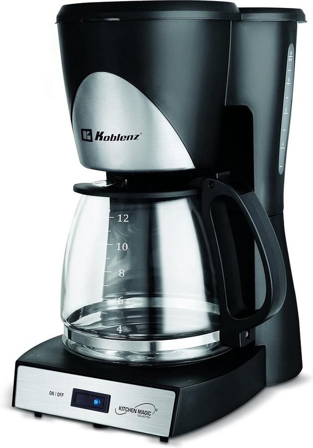 Koffiezetapparaat voor 12 Koppen met Glazen Kan en Warmhoudplaat