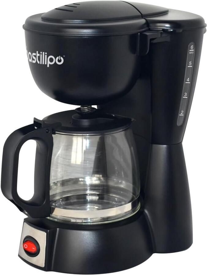 Koffiezetapparaat voor 6 kopjes 600W Zwart & Staal