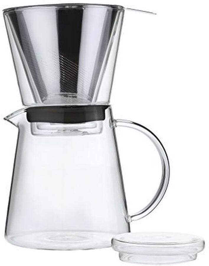 Koffiezetapparaat voor 6 kopjes met glazen carafe en modern design
