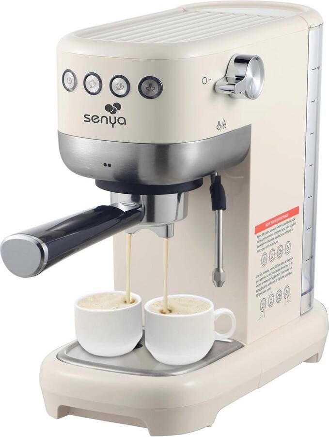 Koffiezetapparaat voor Espresso en Cappuccino met Melkopschuimer 1300 W en 20 Bar Druk